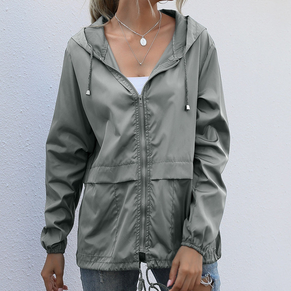 Heidi-Mode | Lässige Winddichte Regenjacke mit Kapuze für Damen