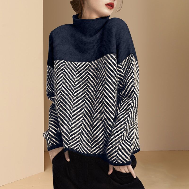 Elegante warme Pullover mit hohem Kragen