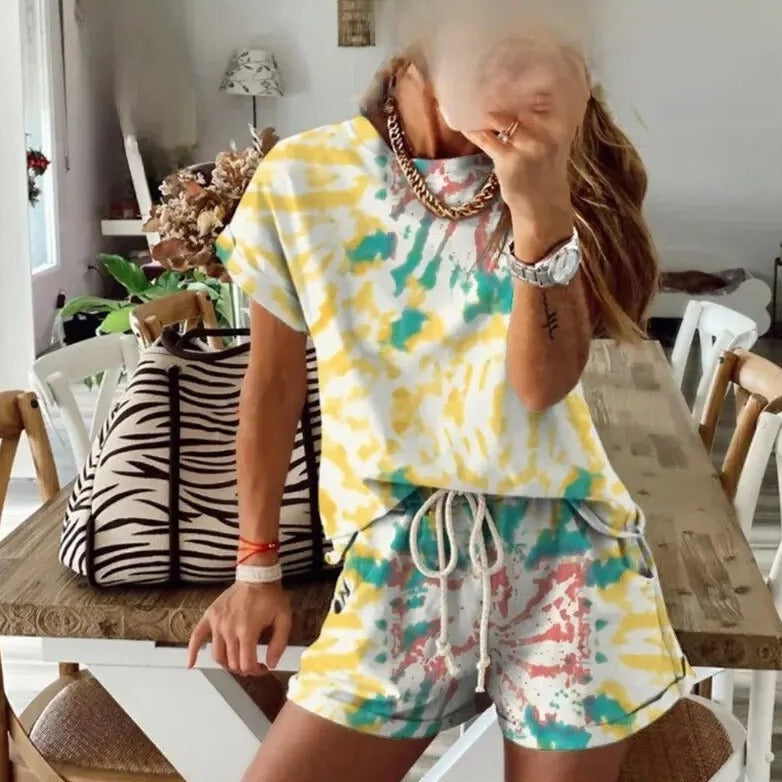 Tie Dye 2 Stück Outfit Sets für Frauen