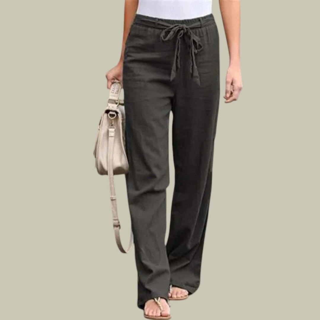 Heidi-Mode | Damen Entspannte Leinenhosen