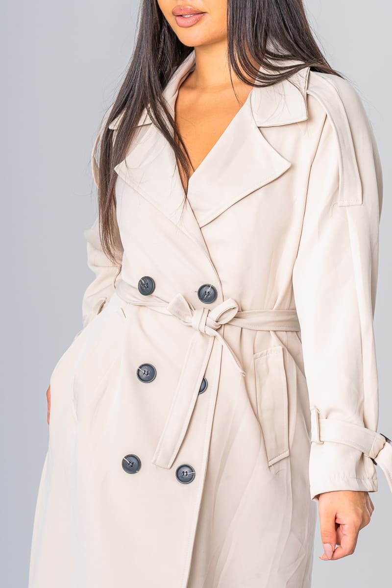 Trenchcoat mit beigem Gürtel