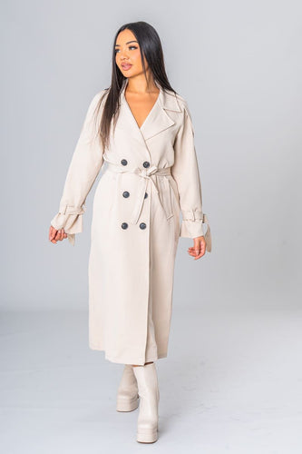 Trenchcoat mit beigem Gürtel