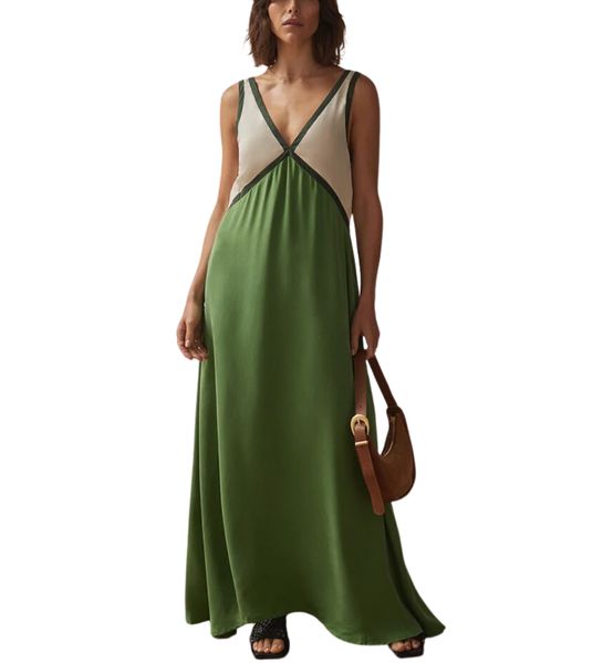 Entspanntes Kleid mit V-Ausschnitt für Damen