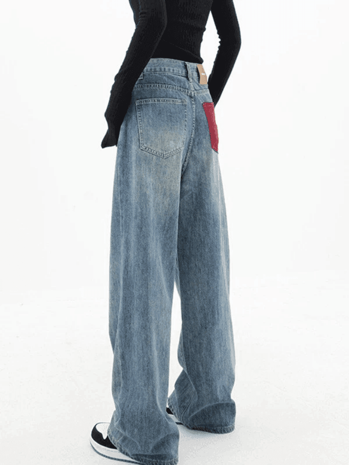 Heidi-Mode | Weinlese Kontrast 90er Boyfriend Jeans