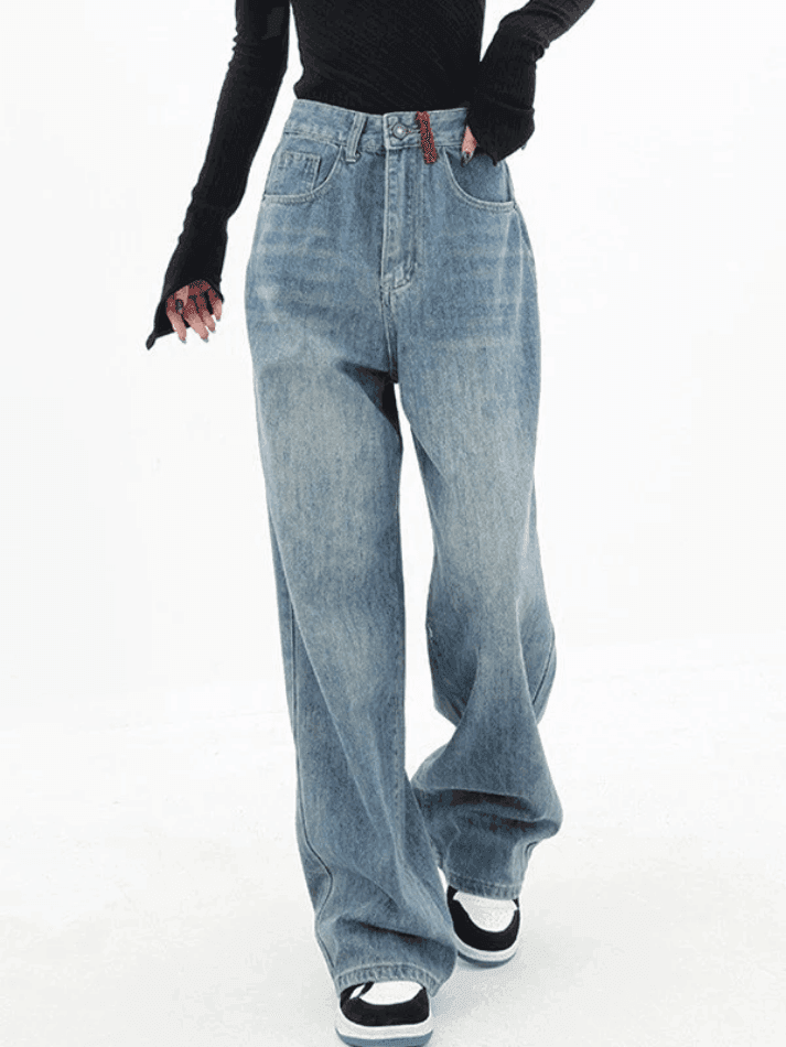 Heidi-Mode | Weinlese Kontrast 90er Boyfriend Jeans
