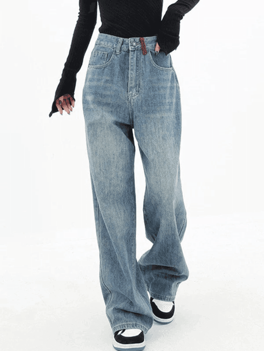 Heidi-Mode | Weinlese Kontrast 90er Boyfriend Jeans