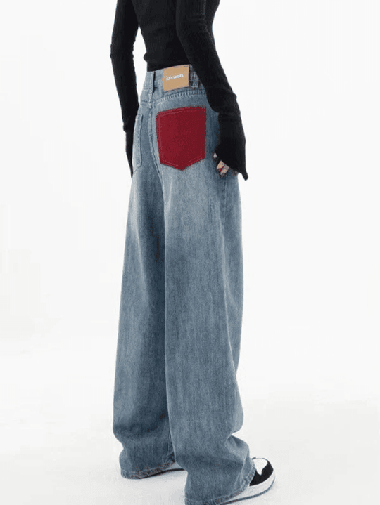 Heidi-Mode | Weinlese Kontrast 90er Boyfriend Jeans
