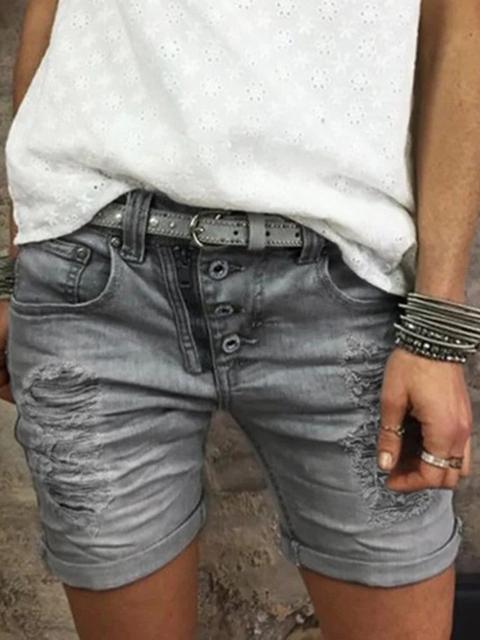 Heidi-Mode | Jahrgang Denim Lässige Shorts