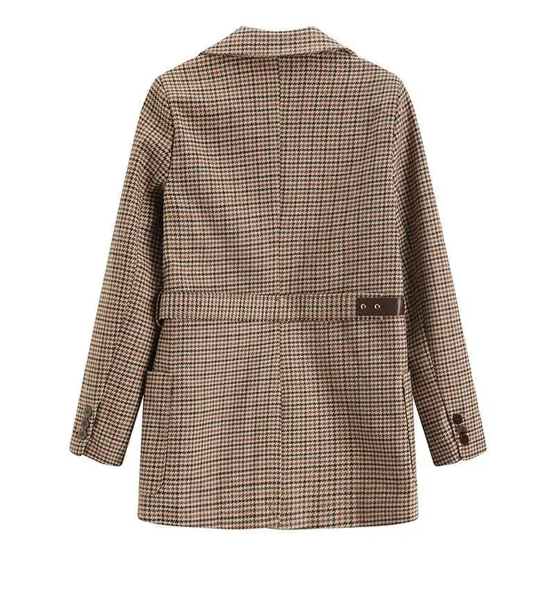 Heidi-Mode | Vintage Hahnentritt Karos Blazer Damen - Vintage - Karos