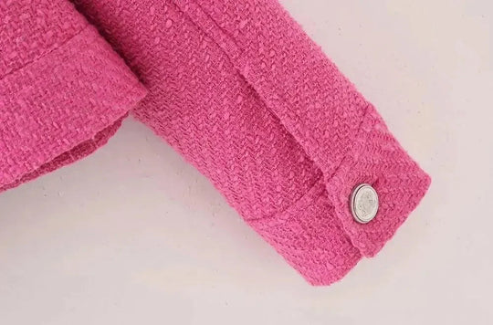 Heidi-Mode | Vintage Frauen Gekürzte Tweedjacke