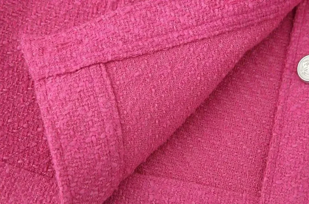 Heidi-Mode | Vintage Frauen Gekürzte Tweedjacke