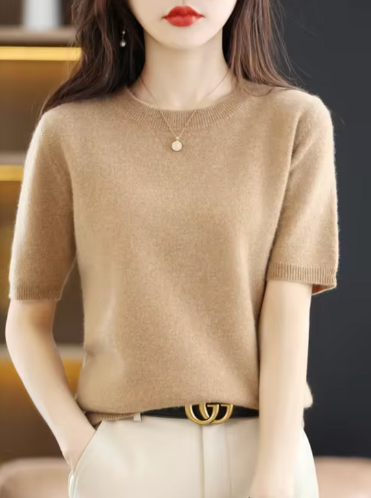 Heidi-Mode | Kurzarm-Pullover aus Wolle und Kaschmir