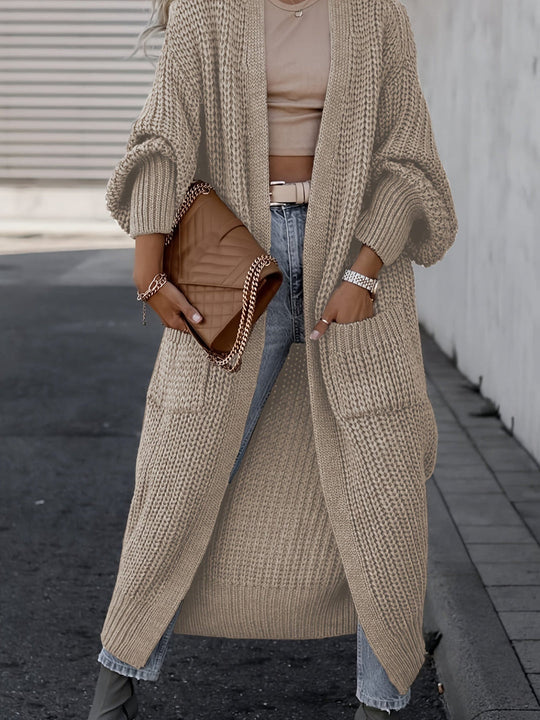 Lässiger gestrickter lange Cardigan für Damen