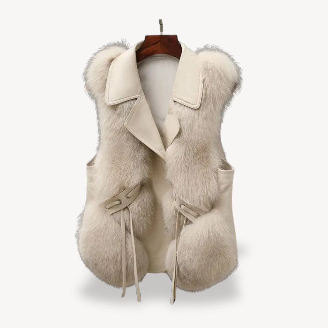 Heidi-Mode | Gefütterte Weste Aus Kunstfell für Damen