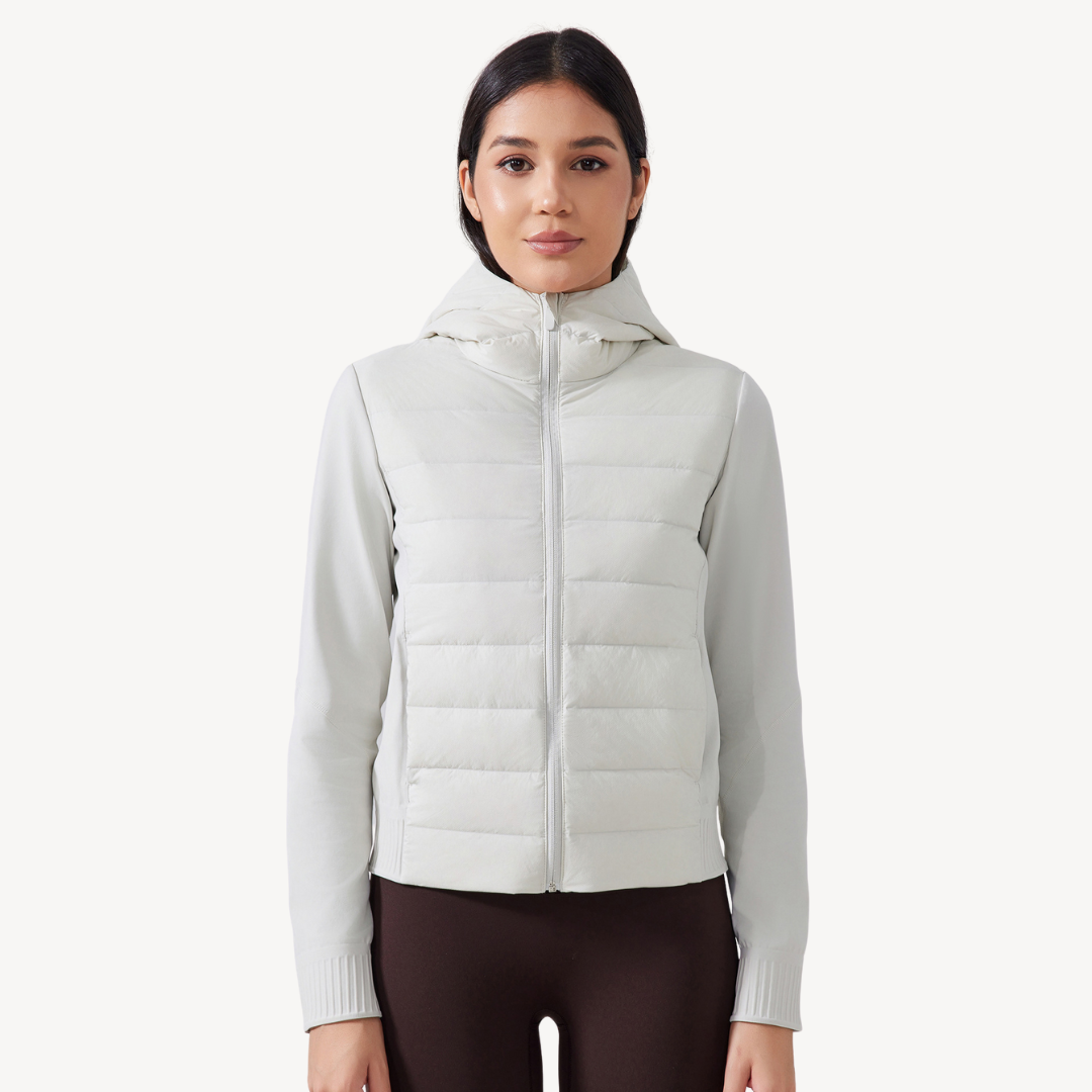 Heidi-Mode | Damen Hybrid Puffermantel Hoodie Jacke