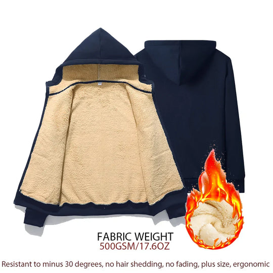 Heidi-Mode | Warme Lamm Kapuzenjacke - Oversized & Bequem