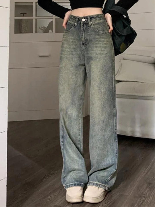 Heidi-Mode | Gewaschene Distressed High Rise Boyfriend Jeans