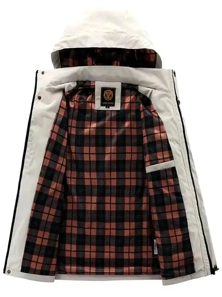 Heidi-Mode | Wasserdichte Kapuzen Herren Windbreaker Jacke