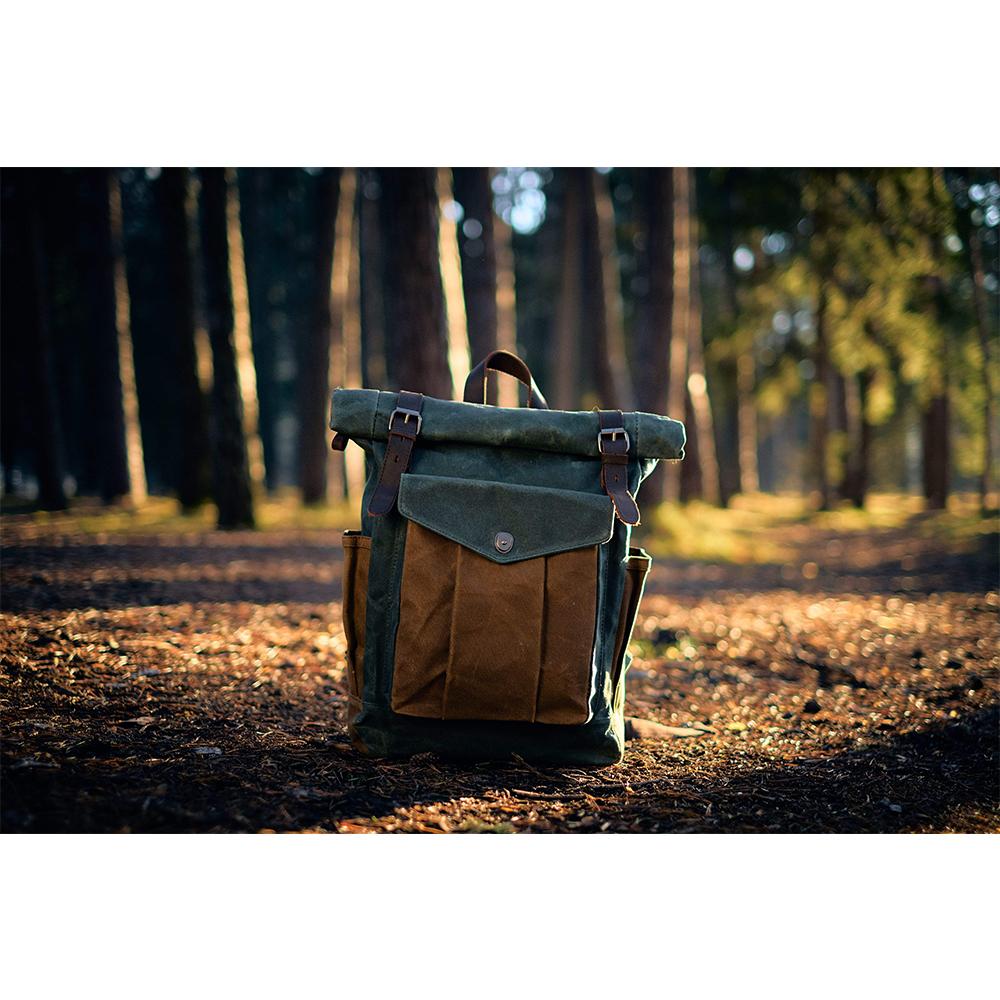 Heidi-Mode | Canvas Rolltop Rucksack Lundastyle Nachhaltig und Stilvoll für Abenteurer