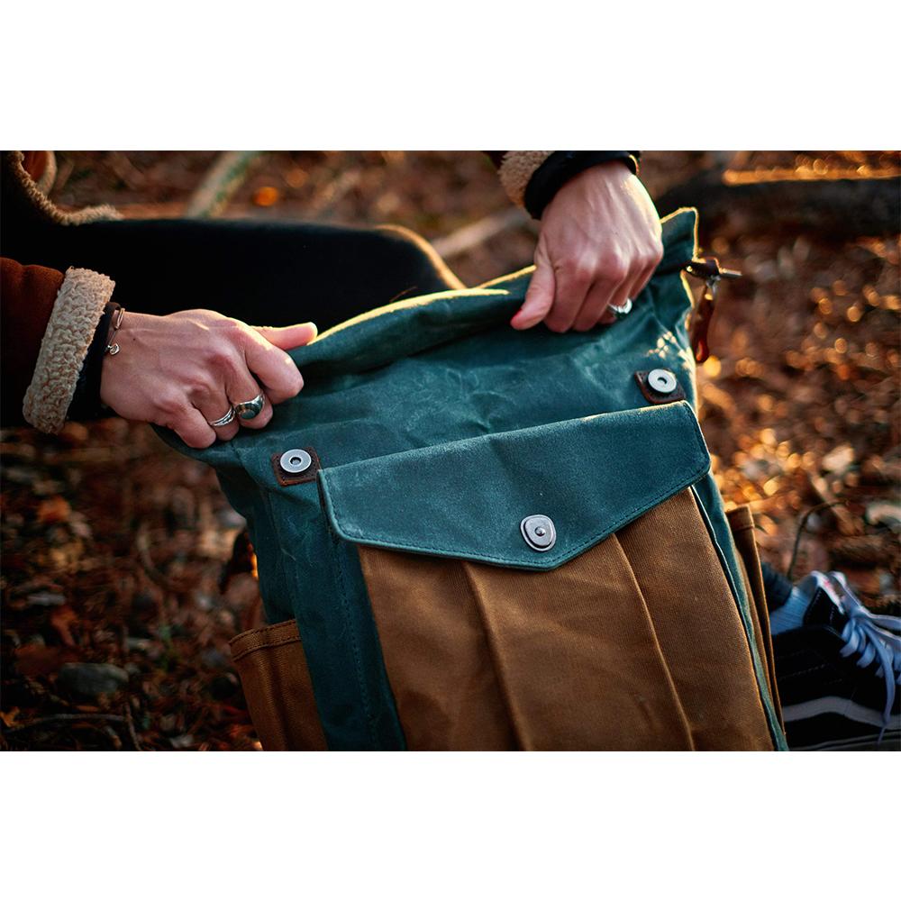 Heidi-Mode | Canvas Rolltop Rucksack Lundastyle Nachhaltig und Stilvoll für Abenteurer