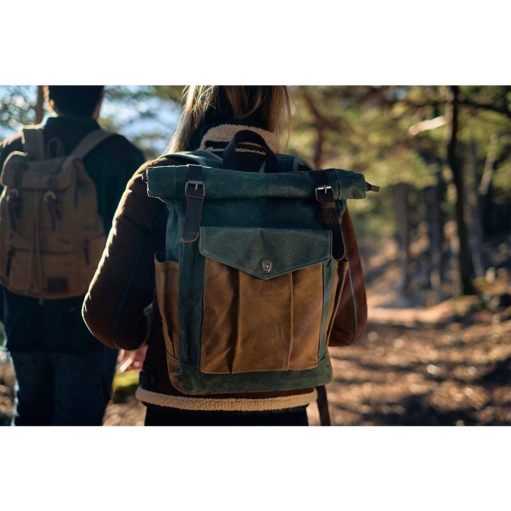 Heidi-Mode | Canvas Rolltop Rucksack Lundastyle Nachhaltig und Stilvoll für Abenteurer