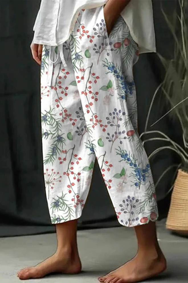 Heidi-Mode | Lässig Einzigartig Bedruckt Knopf Tasche Hosen