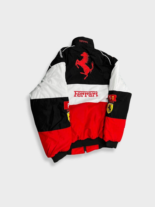 Heidi-Mode | Weinlese Ferrari Racer Jacke mit Sportlichem Stil (Unisex)