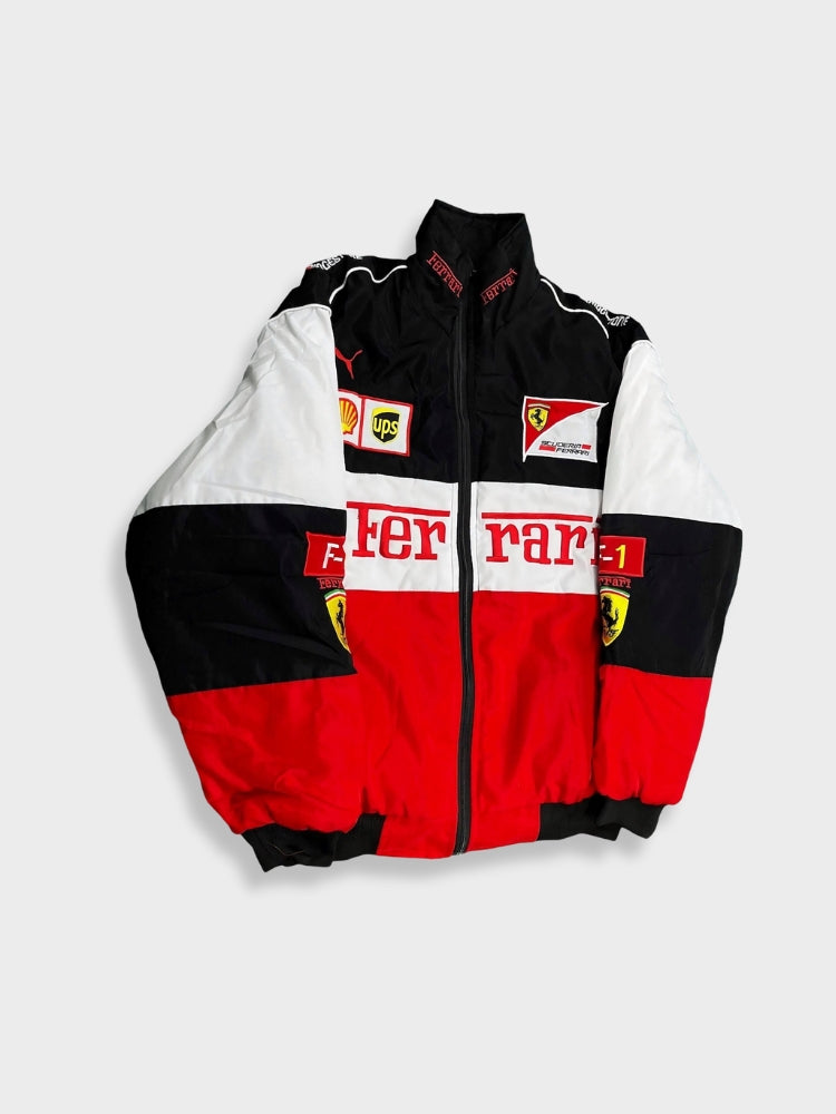 Heidi-Mode | Weinlese Ferrari Racer Jacke mit Sportlichem Stil (Unisex)