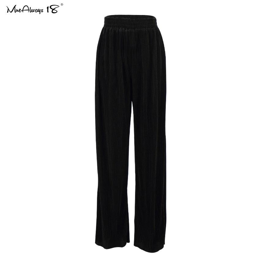 Heidi-Mode | Weite Beinform Plissierte Hose