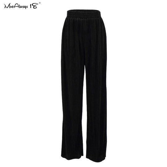 Heidi-Mode | Weite Beinform Plissierte Hose