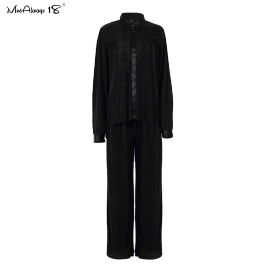 Heidi-Mode | Weite Beinform Plissierte Hose