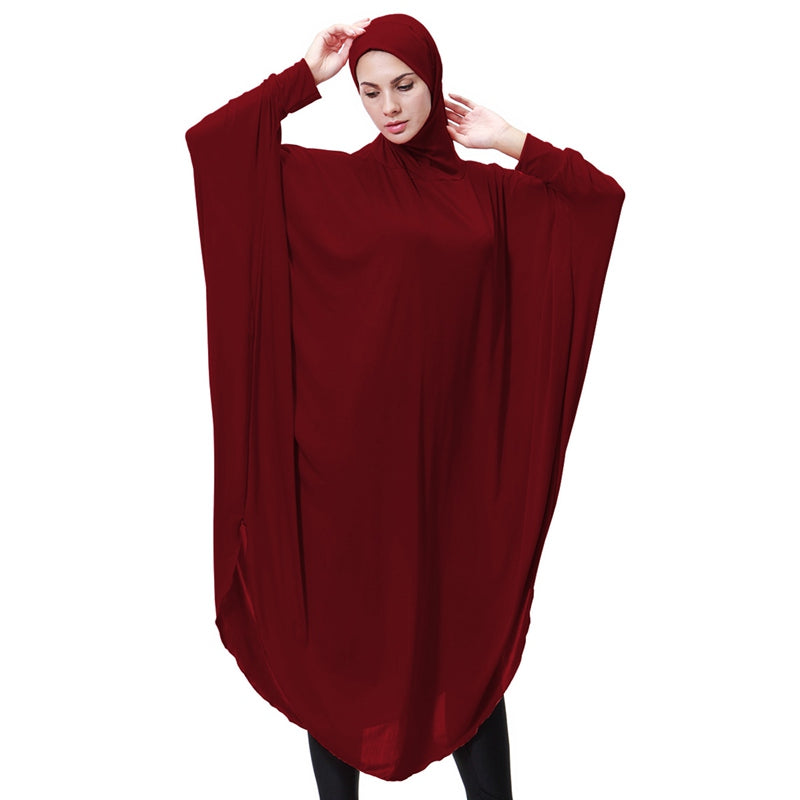 Heidi-Mode | Mikrofaser Lange Bön Jilbab mit Ärmeln für Arabische Frauen