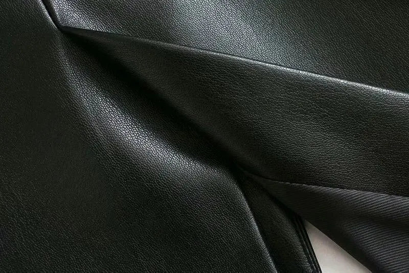 Heidi-Mode | Winter Leder Blazer Damen - Causal - Unifarben