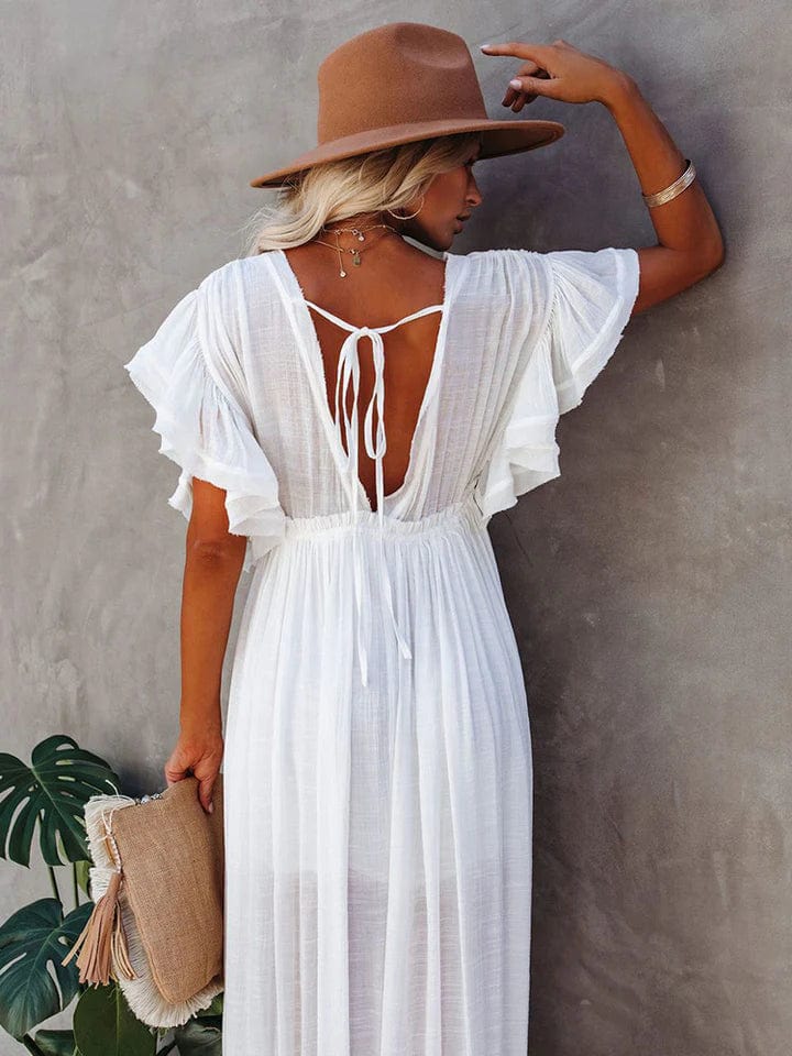 Heidi-Mode | Weiße Lange Strandkleid