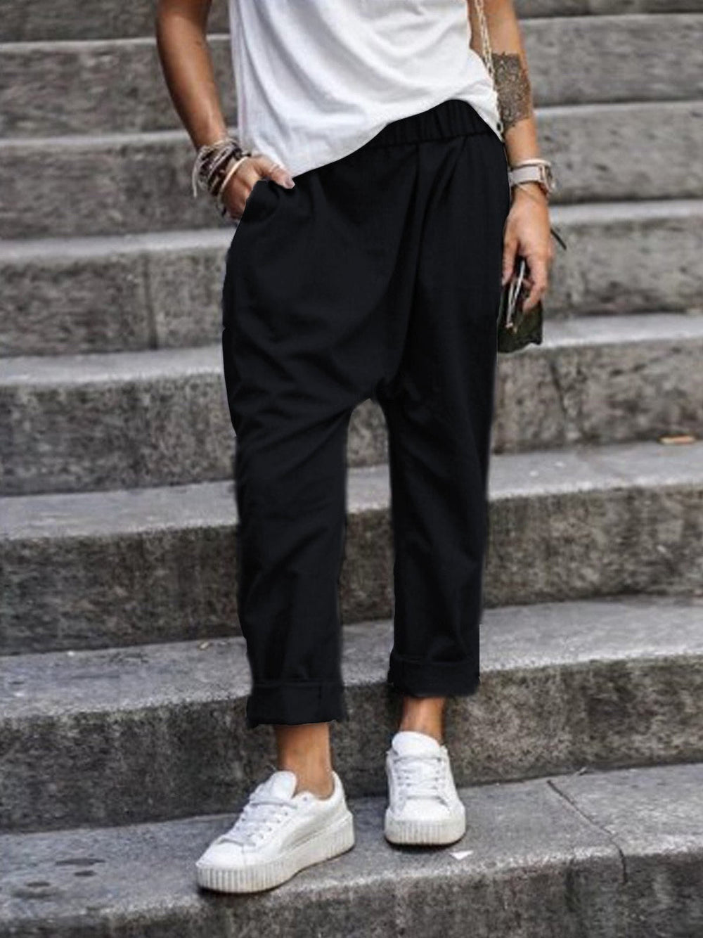 Heidi-Mode | Weite Leinenhose für Damen Sommer