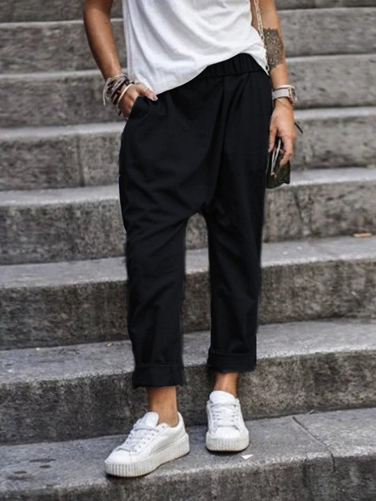 Heidi-Mode | Weite Leinenhose für Damen Sommer