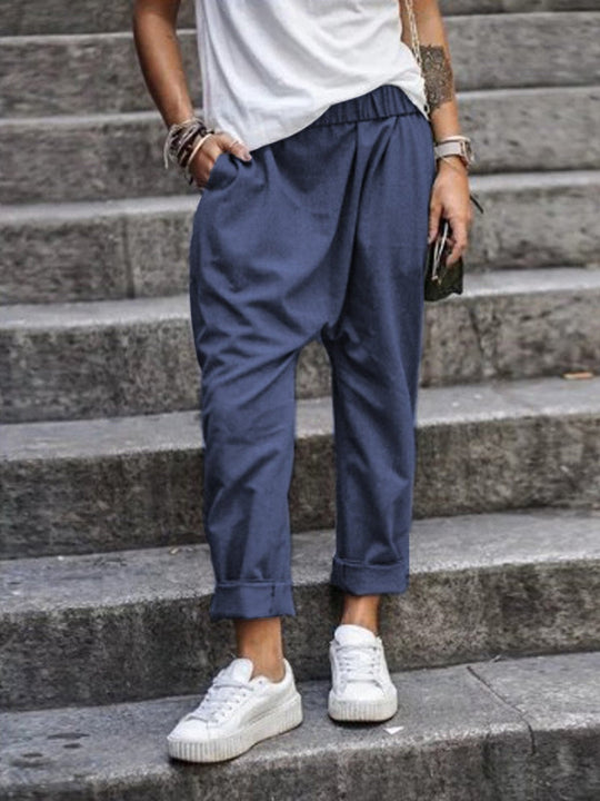 Heidi-Mode | Weite Leinenhose für Damen Sommer