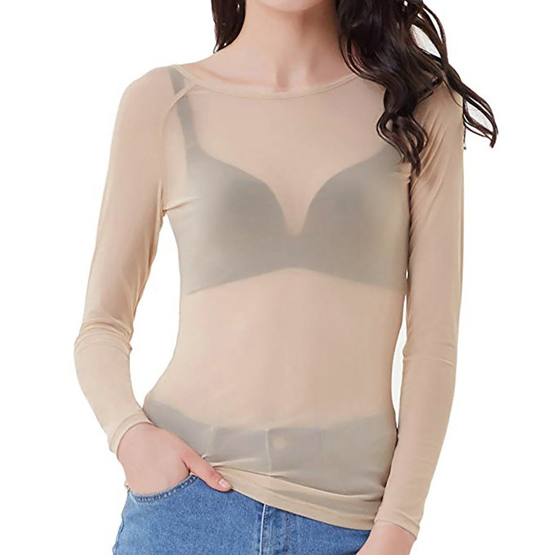 WOLF Langärmeliges Mesh-Top - FashionWOLF