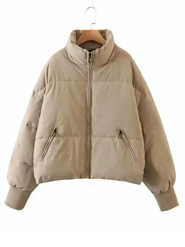 Heidi-Mode | Frauen Casual Stehkragen Pufferjacke