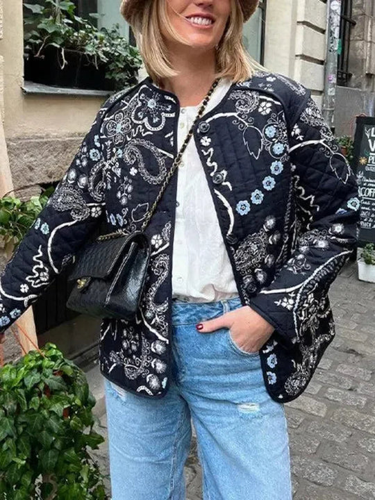 Heidi-Mode | Damen Baumwollgequilteter Mantel