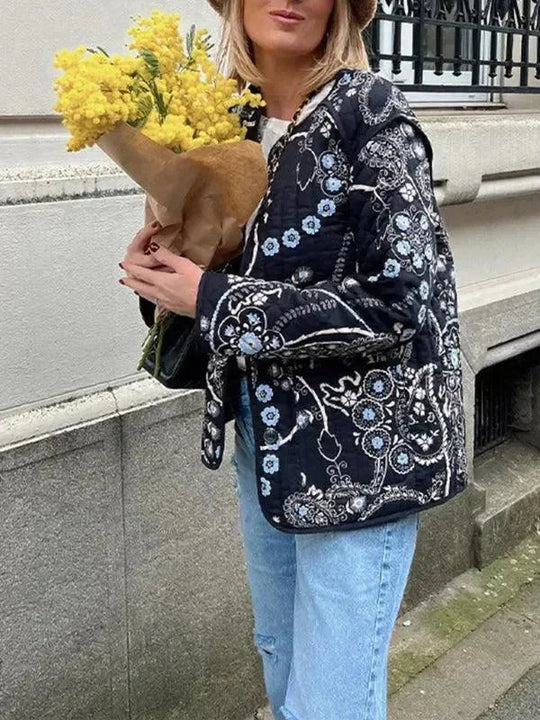 Heidi-Mode | Damen Baumwollgequilteter Mantel