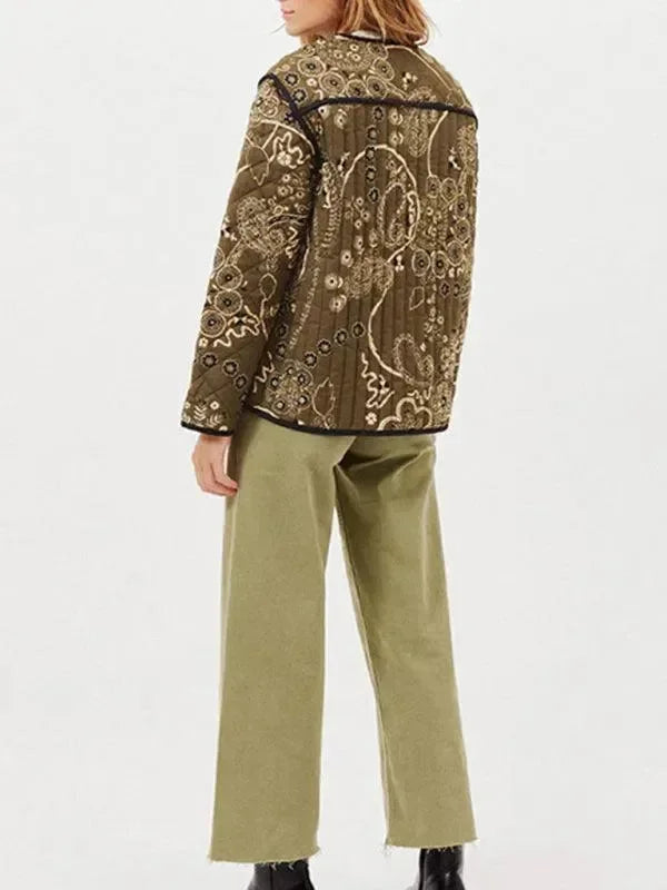 Heidi-Mode | Damen Baumwollgequilteter Mantel