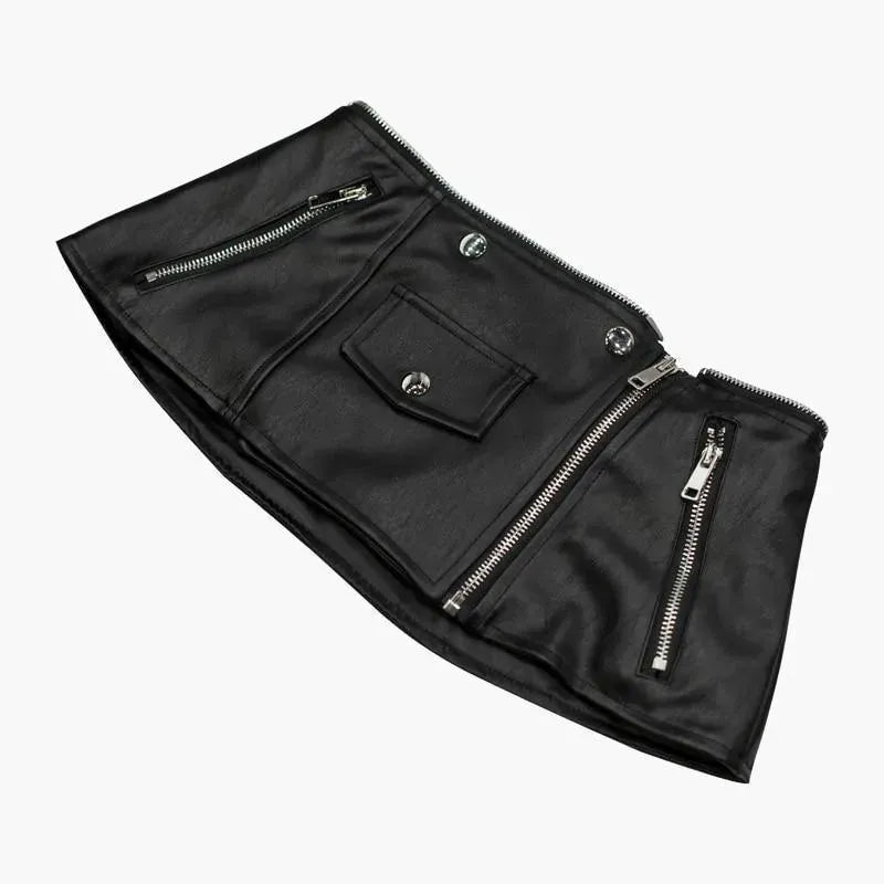 Heidi-Mode | Damenjacke Kunstlederjacke Unterkante abnehmbar