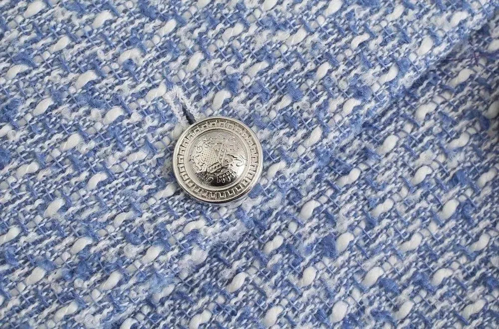 Heidi-Mode | Damen Doppelt verknöpfter Tweed Blazer