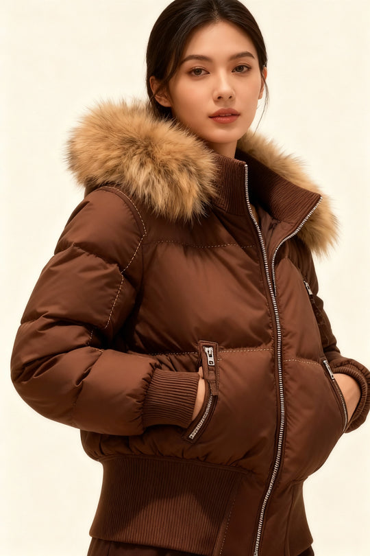 Damen Gestepptes Winterjacke – Warm, Leicht & Mit Abnehmbarer Kapuze | Heidi-Mode