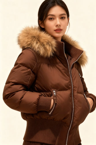 Damen Gestepptes Winterjacke – Warm, Leicht & Mit Abnehmbarer Kapuze | Heidi-Mode