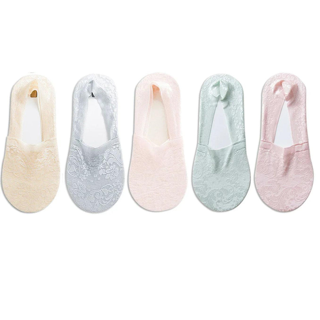 Heidi-Mode | Damen Bestseller Spitze Blume Antiskid Knöchelsocken