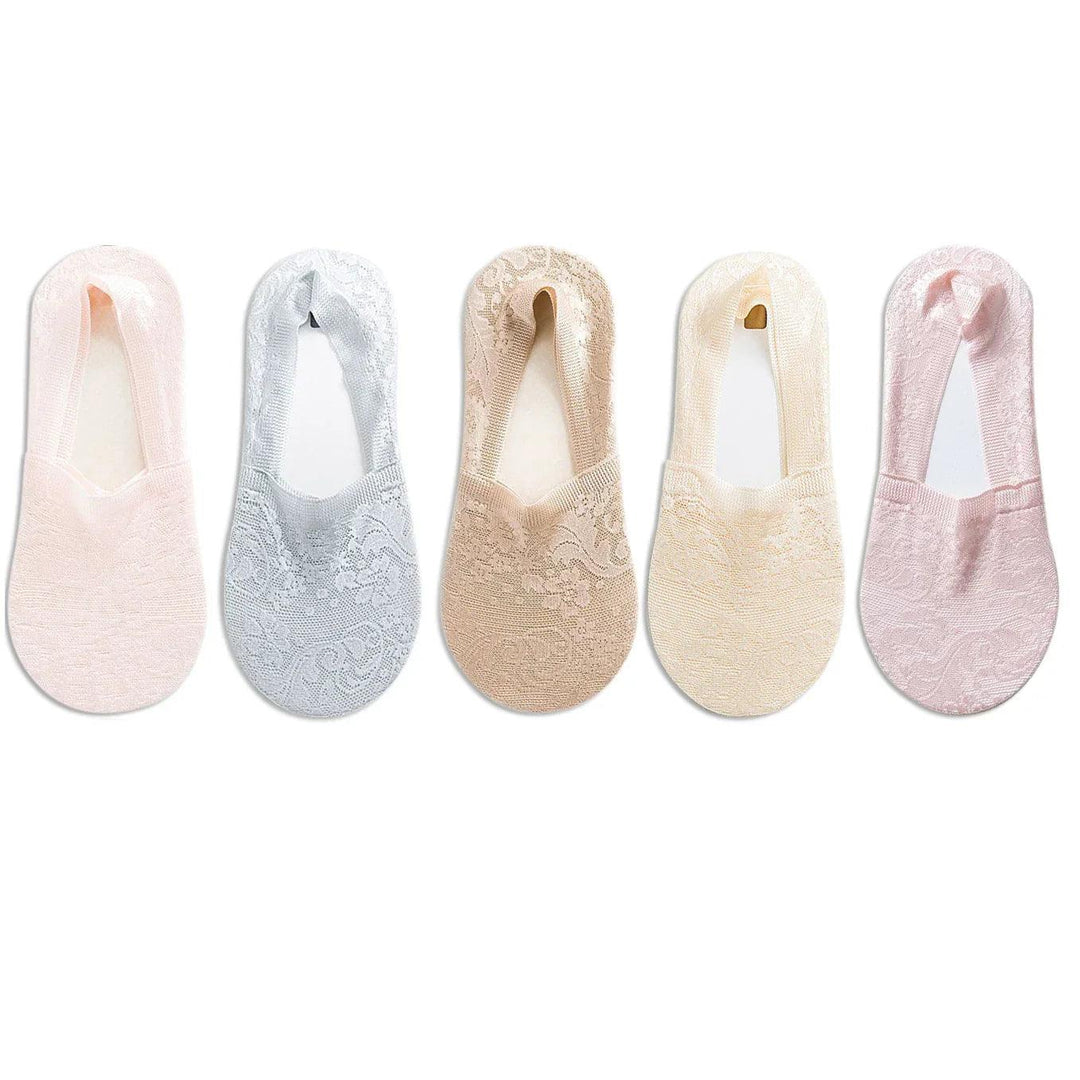 Heidi-Mode | Damen Bestseller Spitze Blume Antiskid Knöchelsocken