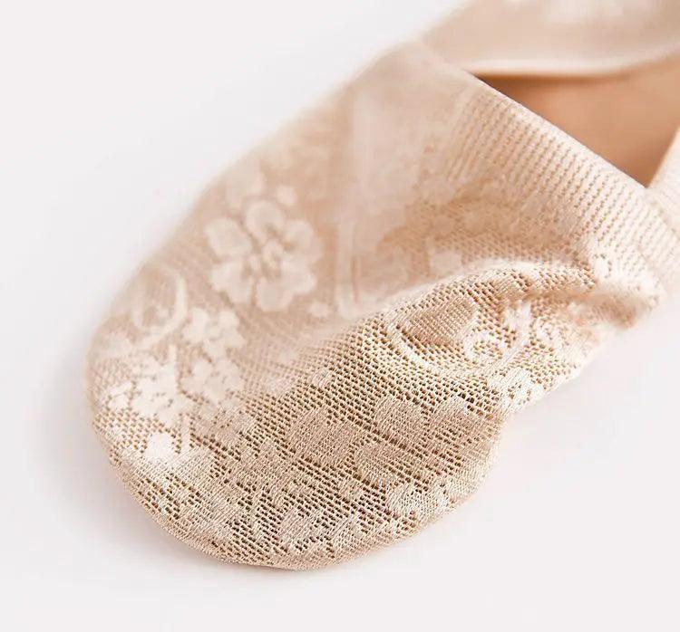 Heidi-Mode | Damen Bestseller Spitze Blume Antiskid Knöchelsocken