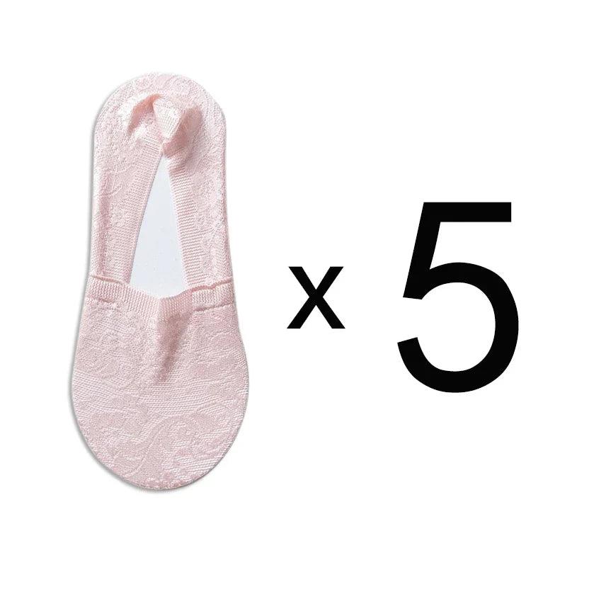 Heidi-Mode | Damen Bestseller Spitze Blume Antiskid Knöchelsocken